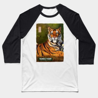 Sunda Tiger - Black Baseball T-Shirt